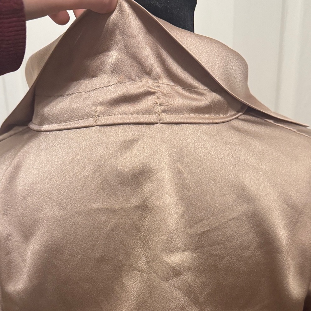 Elegant Satin Gold Dress - Picture 13 of 16